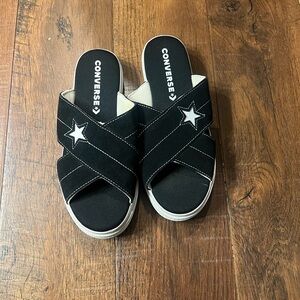 Converse Black Slide Sandals